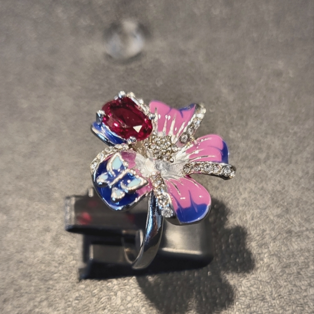 Colorful Enamel Flower  Ring